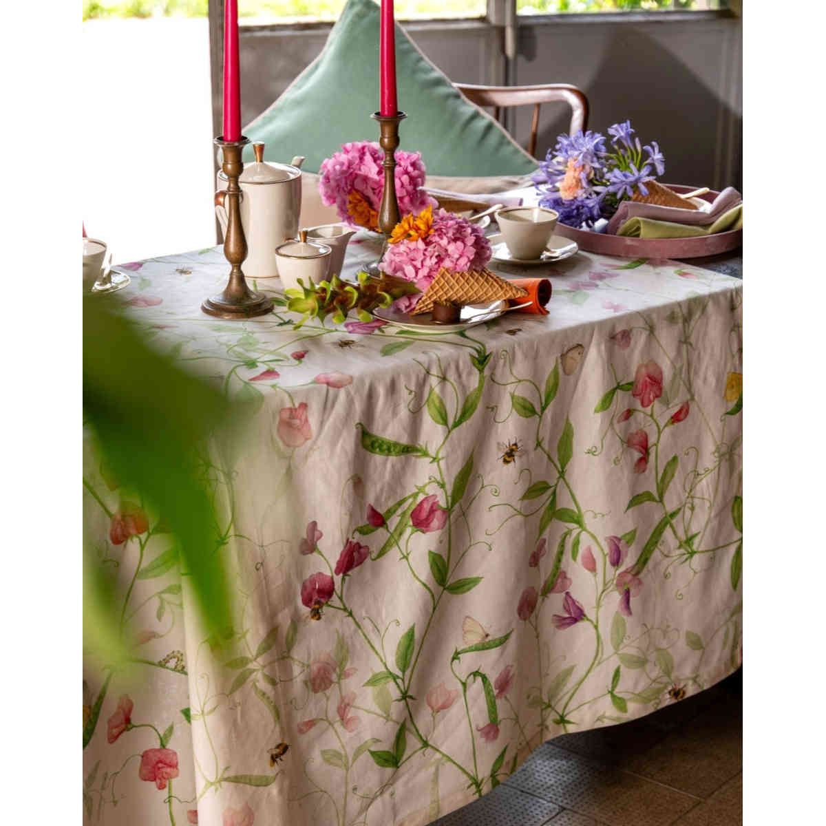 Tessitura Toscana Telerie Table Cloth Petite Pois 170 x 270cm