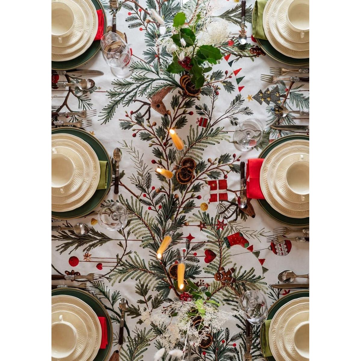 Tessitura Toscana Telerie Rudy Greenery Tea Towel 50 x 70cm