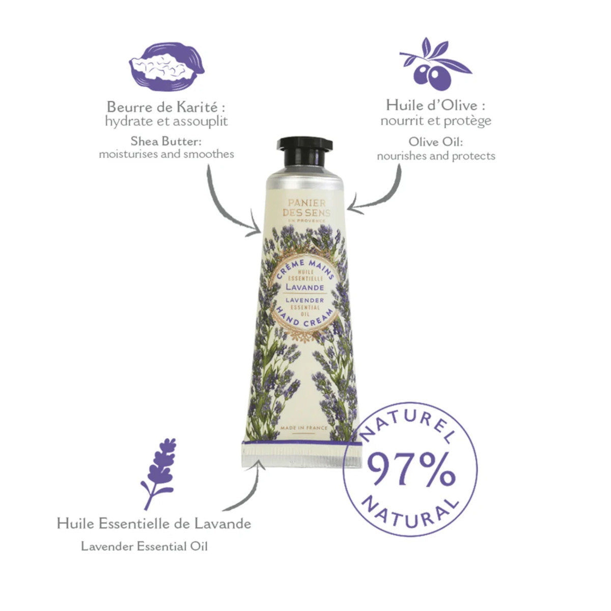 Panier Des Sens Lavender Hand Cream 30ml | Minimax