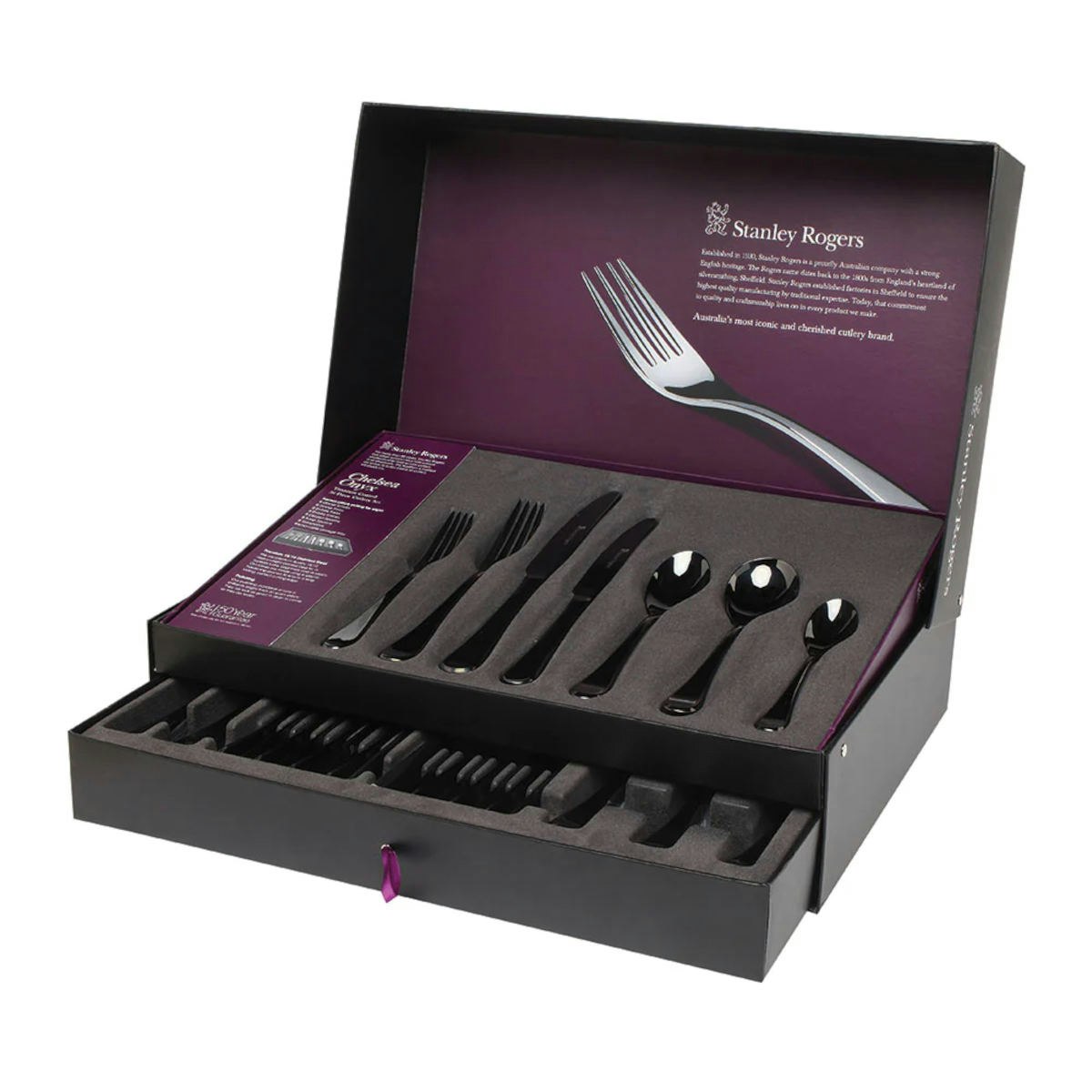 Stanley Rogers Chelsea Onyx 56 Piece Cutlery Set