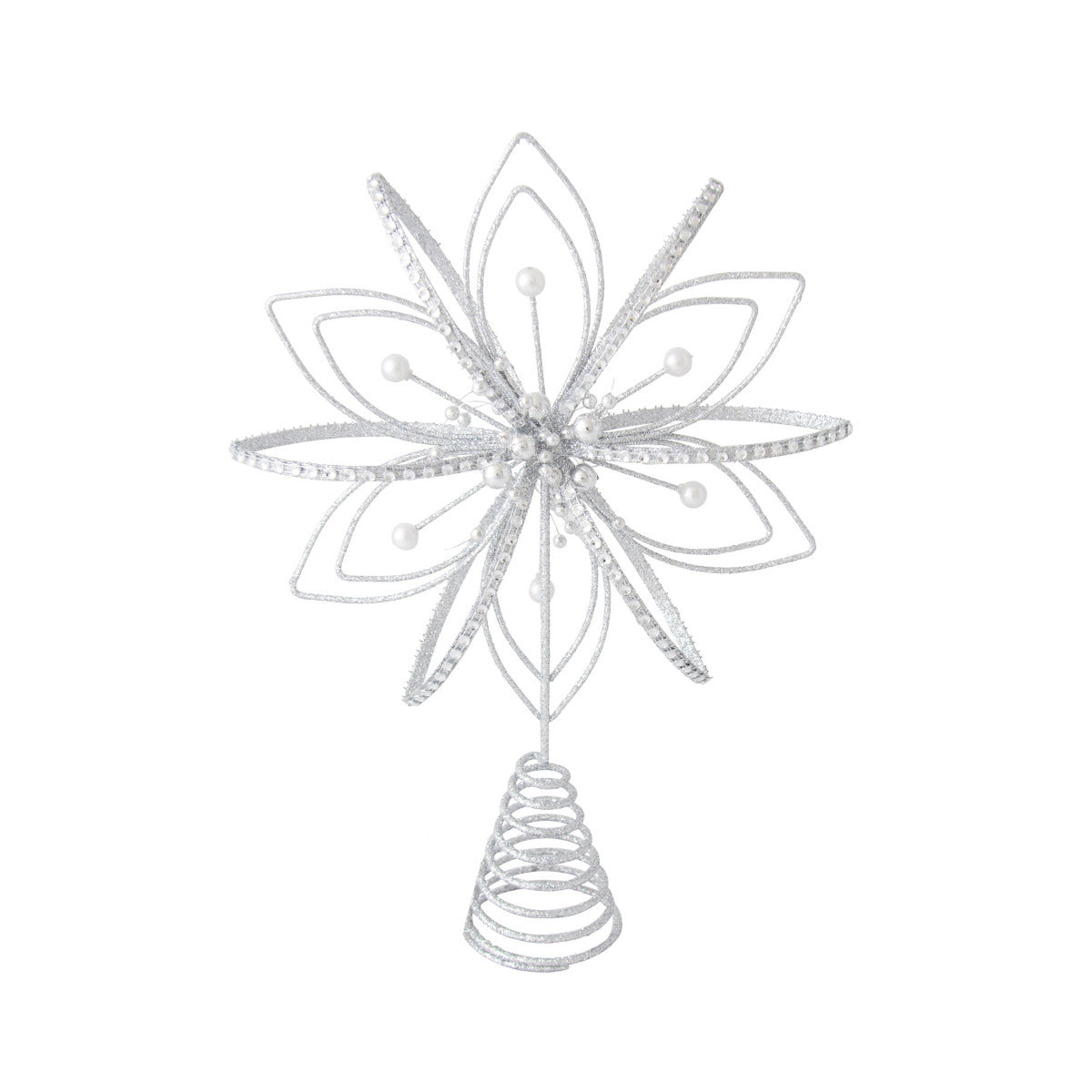 Swing Gifts Flowerburst Tree Topper Silver