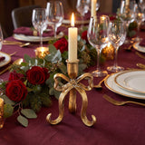 Swing Gifts Antwerp Iron Bow Candle Holder Gold 11x15cm