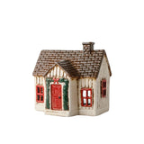 French Country Garland Cottage Tealight House Cream 15.5x11.5x15.5cm | Minimax
