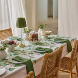 Madras Link Fig Tablecloth Green 150 x 350cm