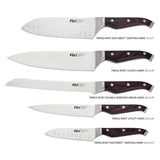 Furi Triple Rivet Magnetic Slimline Knife Block Set 6 Piece