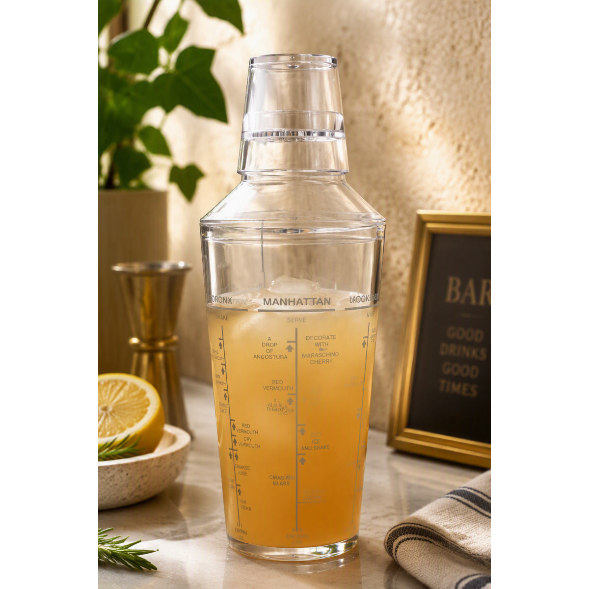BarCraft Cocktail Shaker Acrylic 700ml
