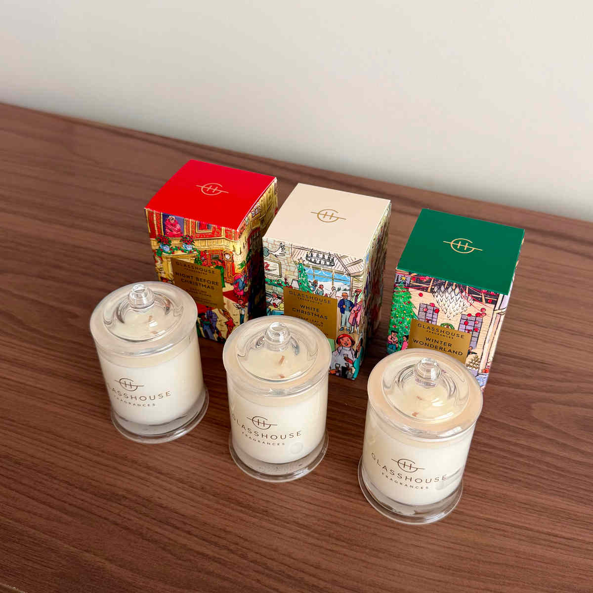 Glasshouse Fragrances Christmas 2026 Candle Trio 60g | Minimax