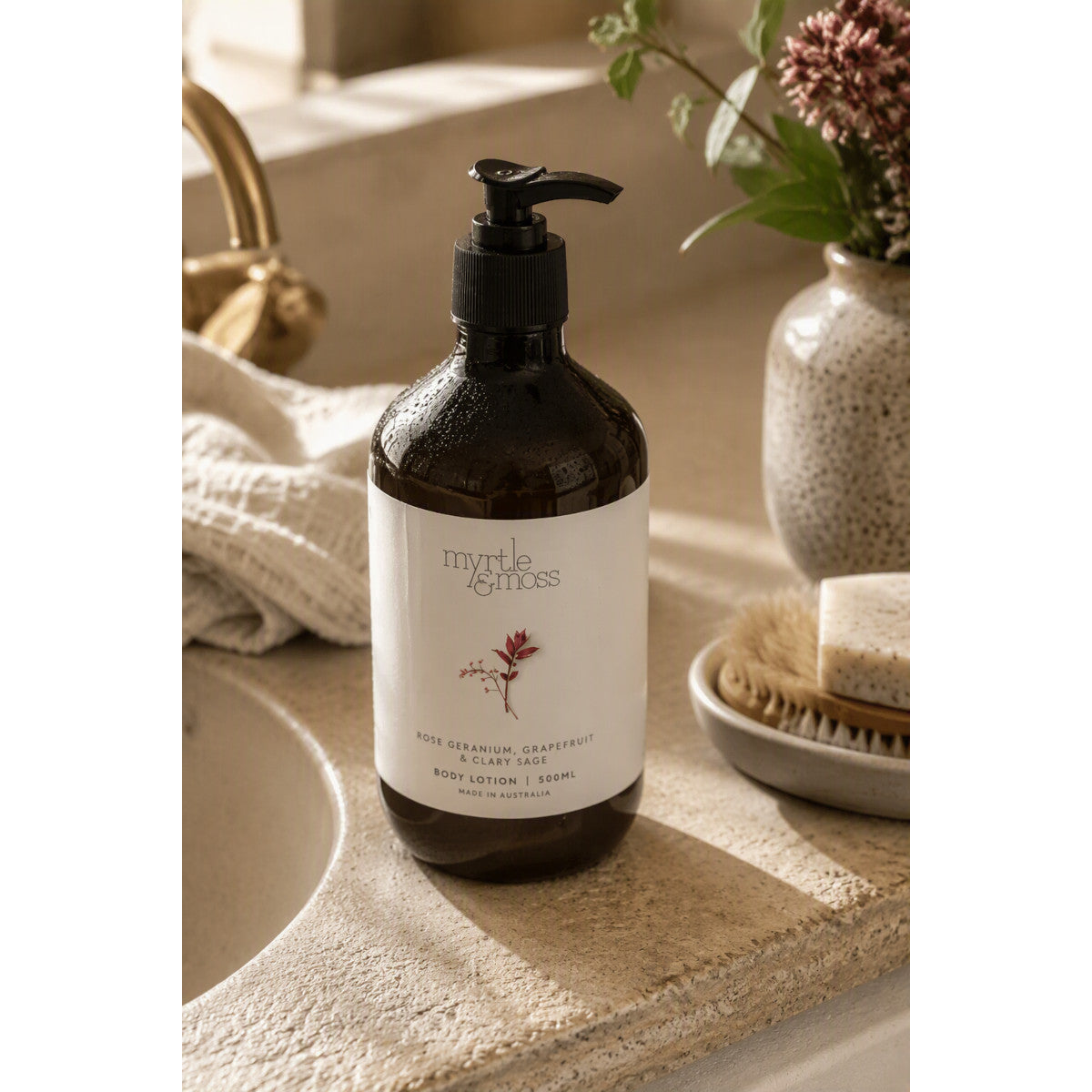 Myrtle & Moss Rose Geranium, Grapefruit & Clary Sage Body Lotion 500ml