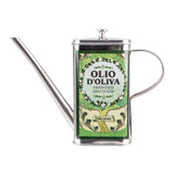 Alfresco Lane Stainless Steel Decorative Rectangular Oil Can 500ml