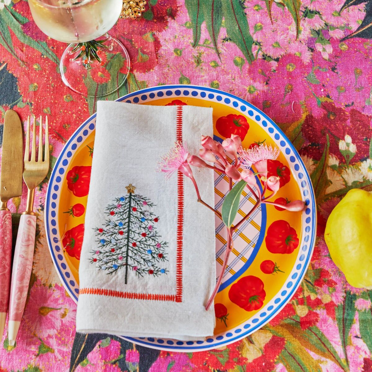 Kip&Co Australian Bush Blossom Tablecloth 270x145cm