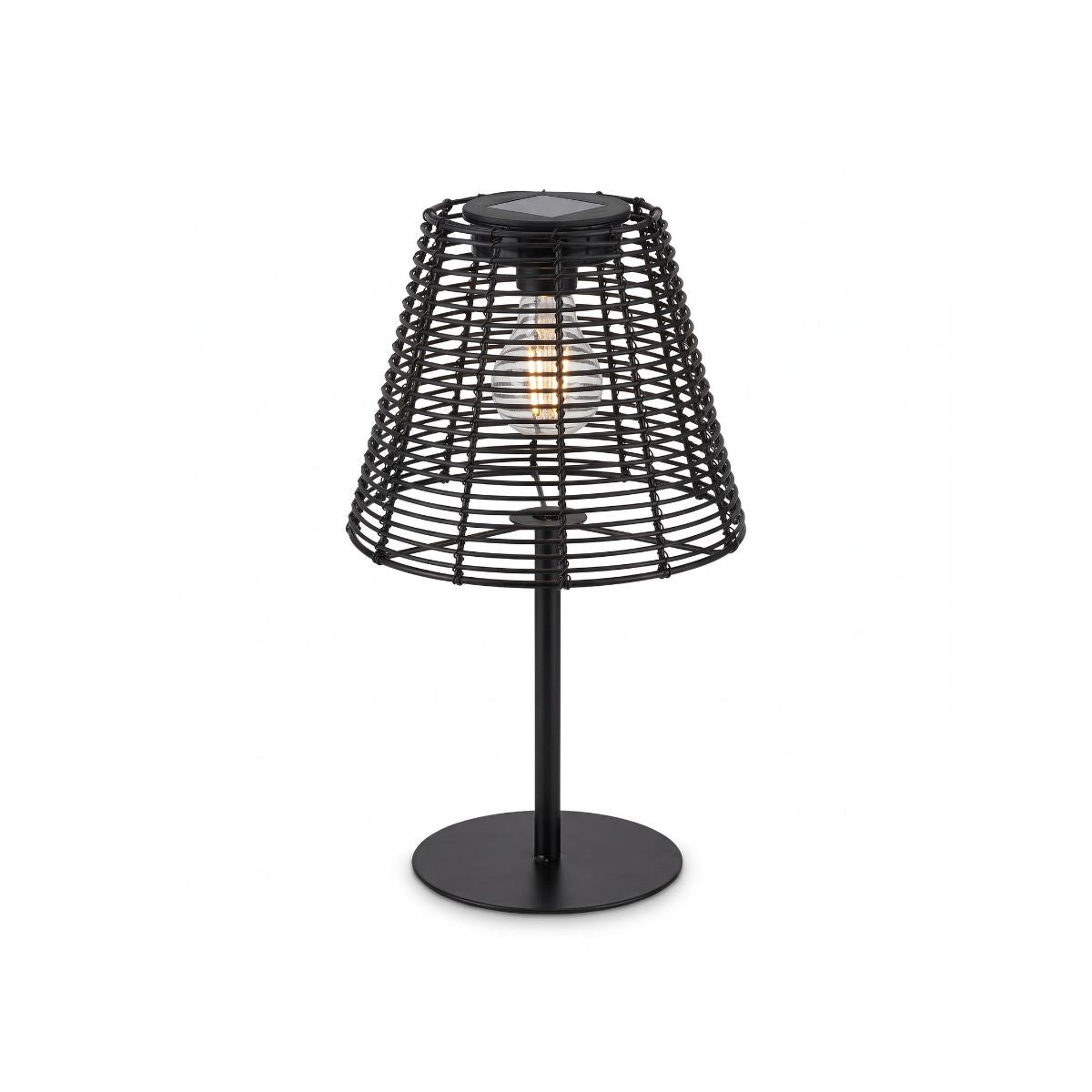 Mediterranean Market Cali Solar Table Lamp Black 33cm