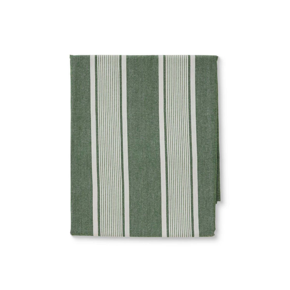 Madras Link Avery Spruce Stripe Tablecloth Green 150 x 350cm