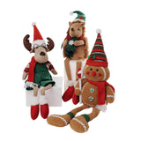 Noel Harry Sitting Hedgehog Christmas Decoration Green/Red 60cm | Minimax