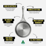 Solidteknics Non-Nickel Stainless Steel Frypan 26cm | Minimax