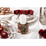 The Aromatherapy Co. White Lily & Holly Candle 80g – festive soy wax candle in white glass jar with seasonal green and red gift box