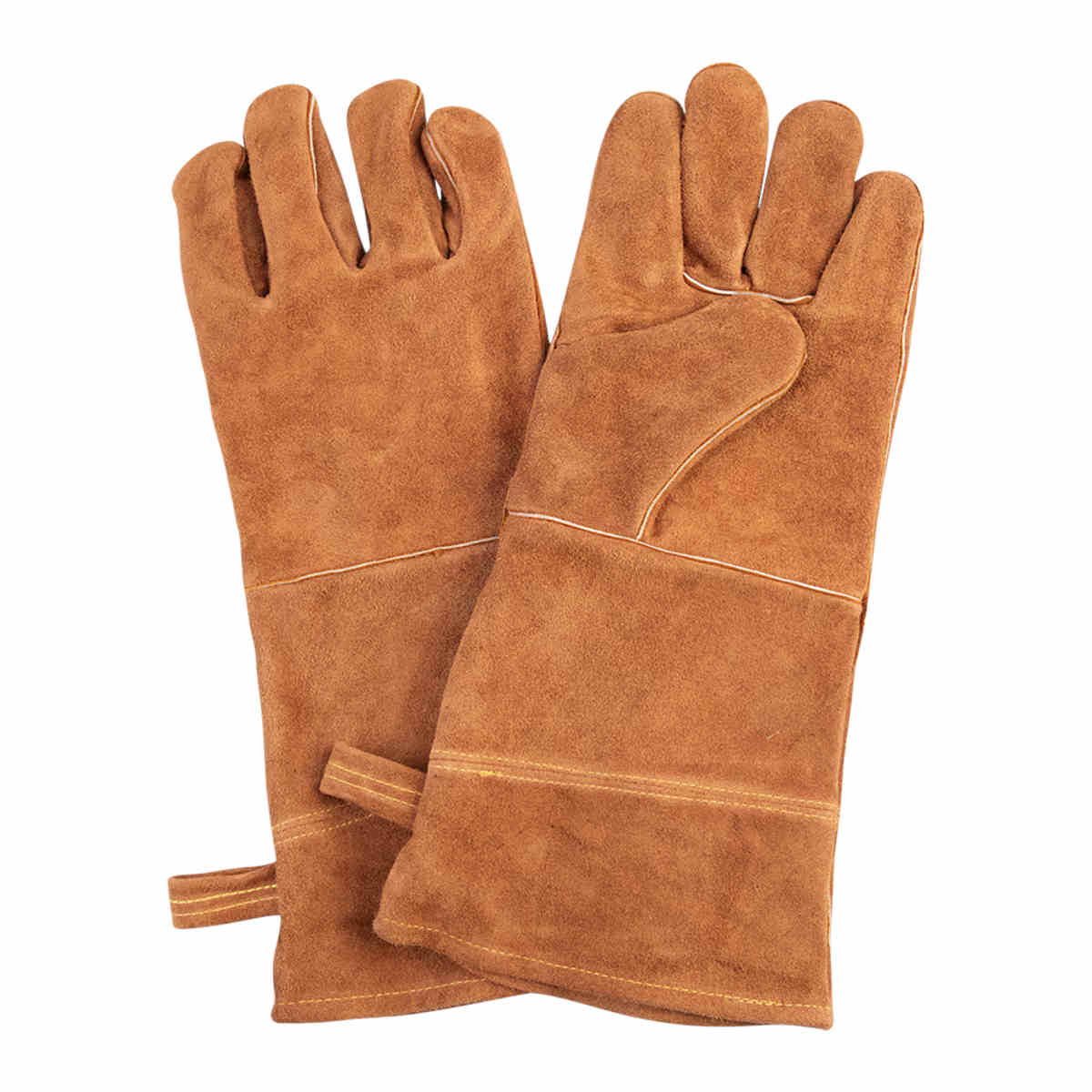 Urban Grill Leather BBQ Gloves Tan 38cm