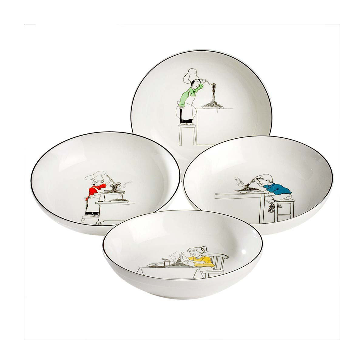Noritake Le Restaurant Ivory Porcelain Pasta Bowl 22cm (Set of 4) | Minimax