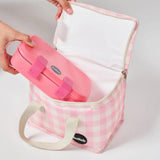 Kollab Lunch Bag Candy Pink Check | Minimax