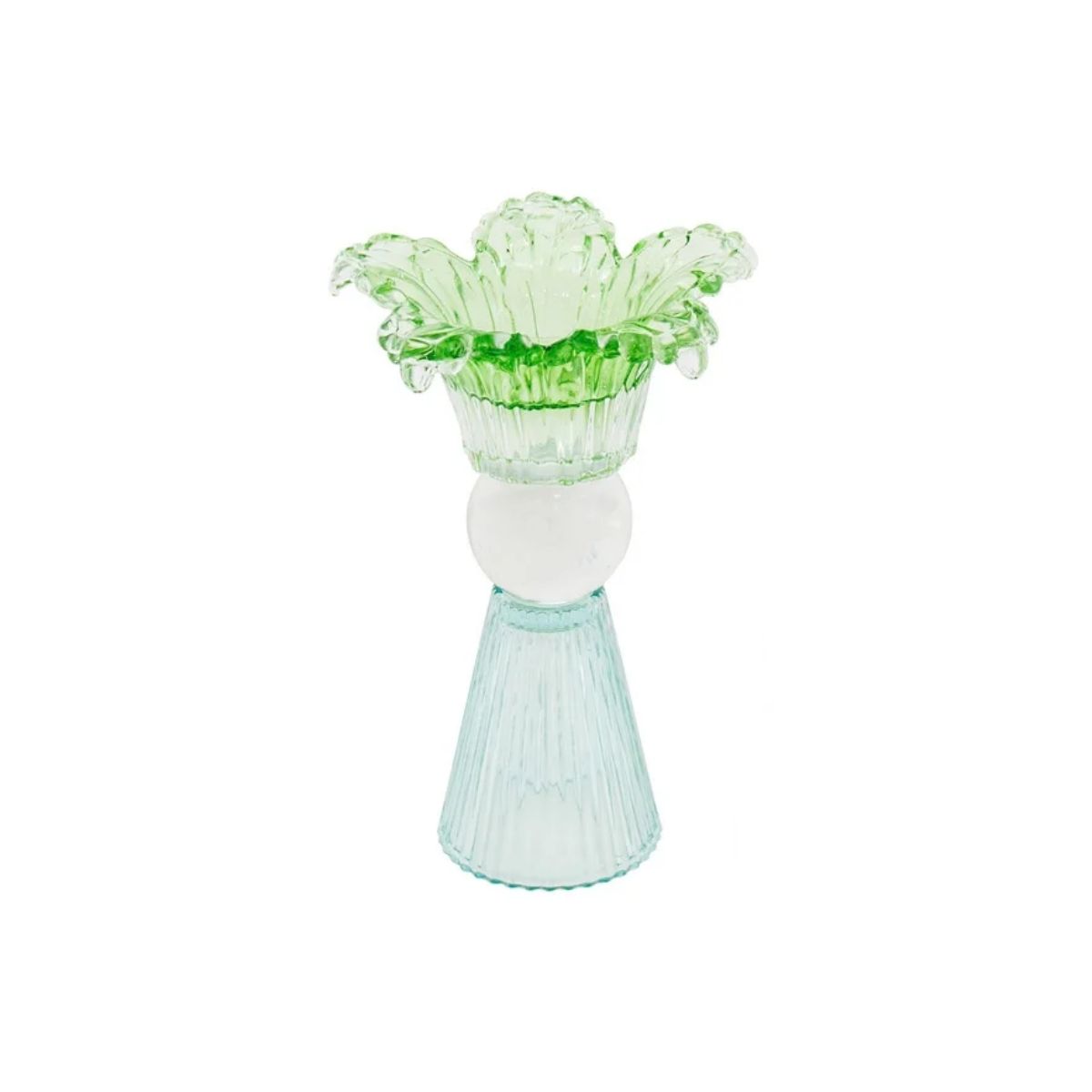 Swing Gifts Myrtle Floral Candle Holder Green Blue 18.5cm