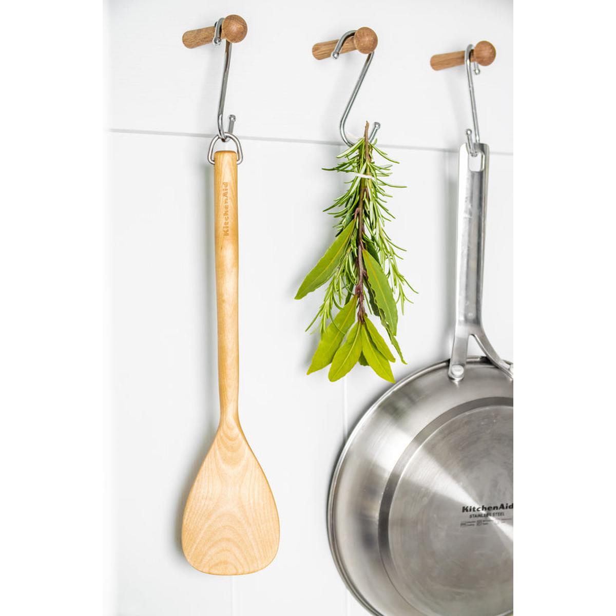 KitchenAid Birchwood Solid Turner | Minimax - hanging with the kitchen utensils