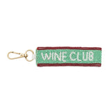 Coast to Coast Home Wine Club Beaded Keyring Mint 3x17cm