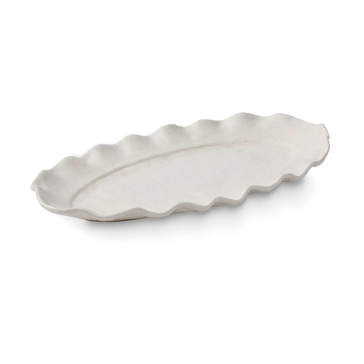 Madras Link Sullivan Wavy Oval Platter White Large 41x23cm | Minimax