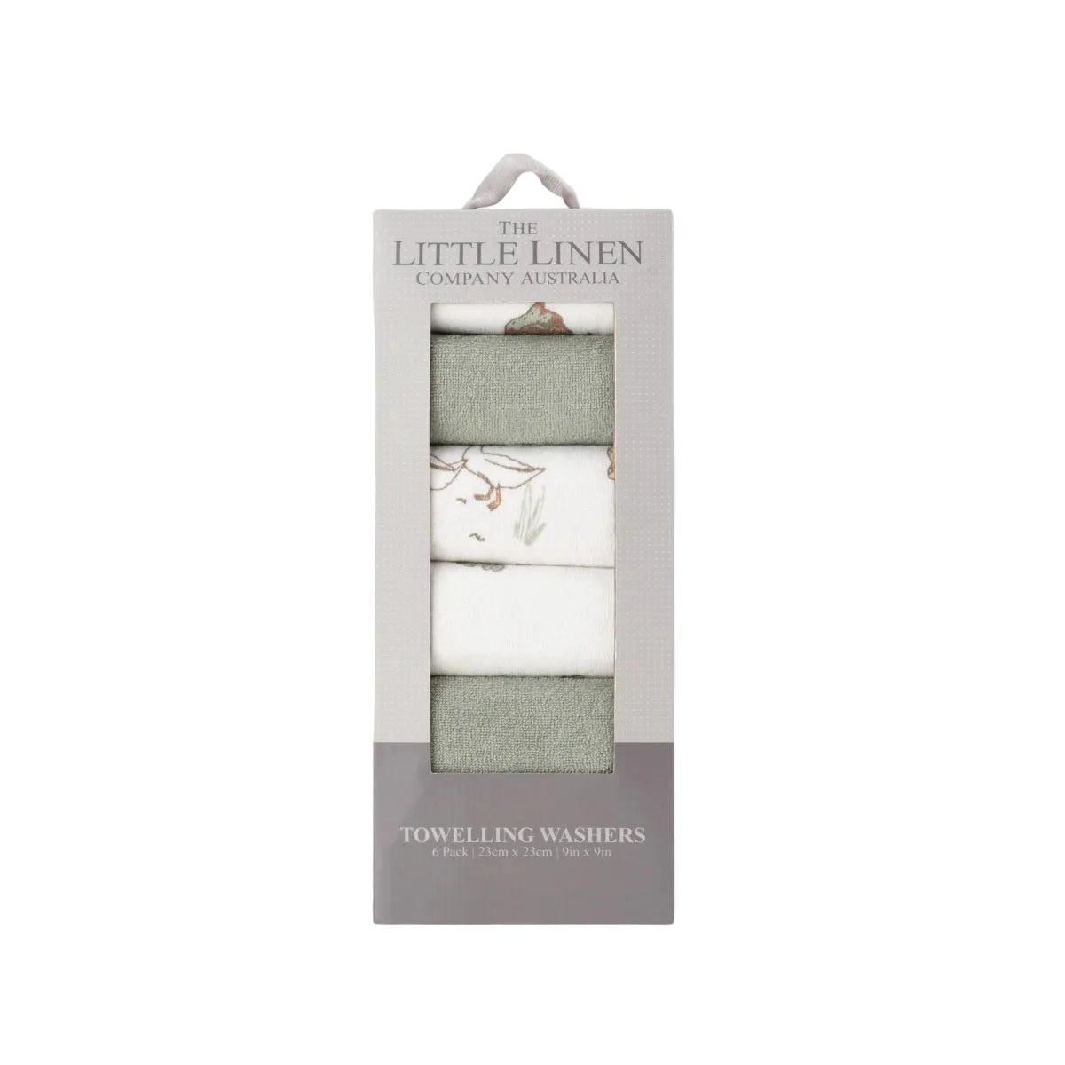 Little Linen Farmyard Lamb Baby Towelling Wash Cloths (Pack of 6) | Minimax