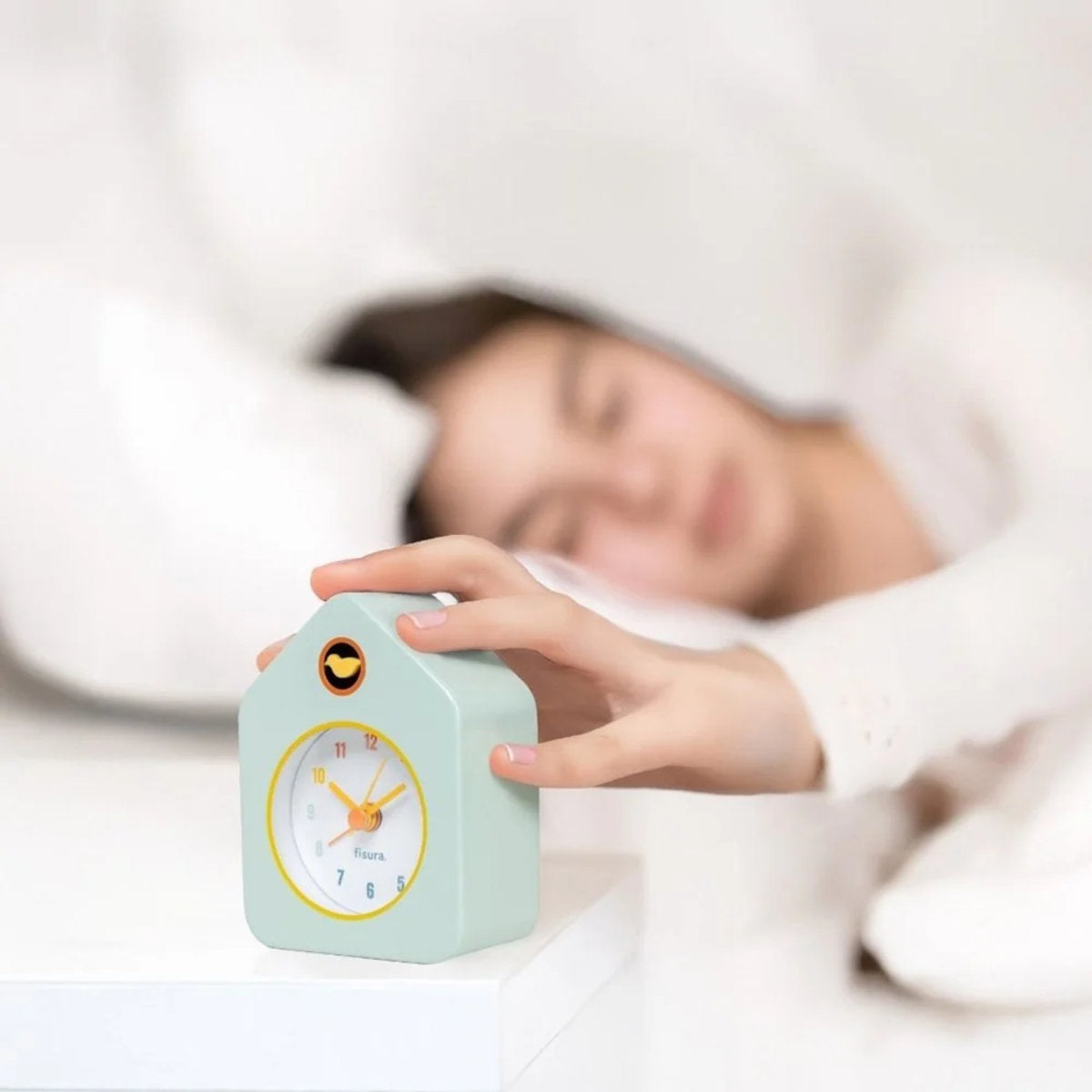 French Bazaar Mini House Metal Alarm Clock Green | Minimax