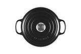 Le Creuset Signature Cast Iron Round Casserole Black Onyx 24cm (4.2L) | Minimax