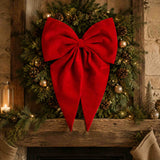 Velvet Bow Decoration Red 70cm | Minimax