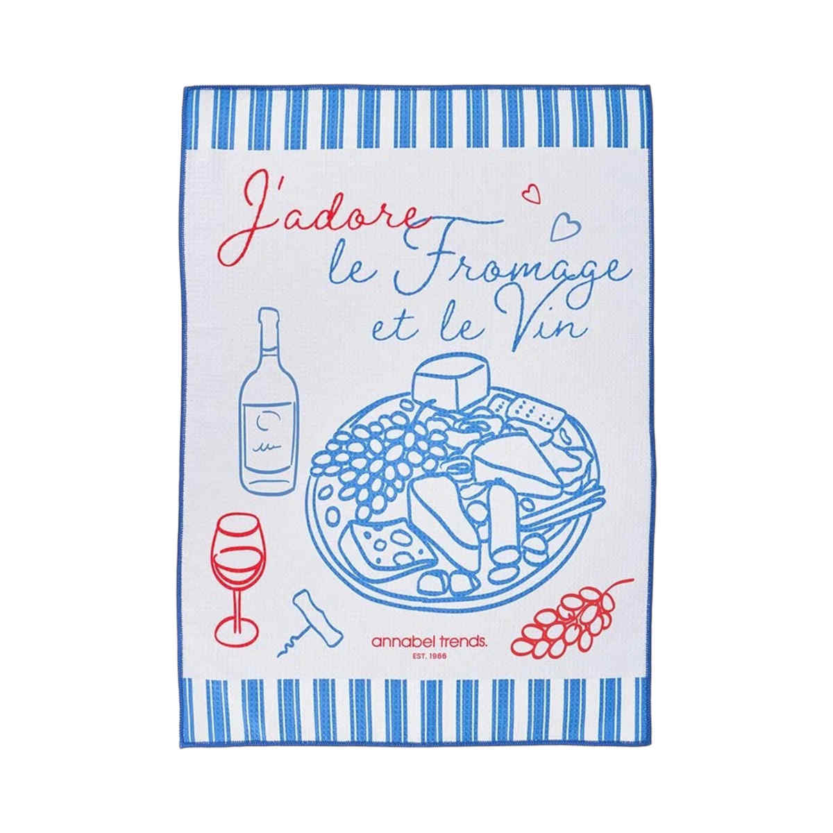 Annabel Trends Jadore Le Fromage Tea Towel | Minimax