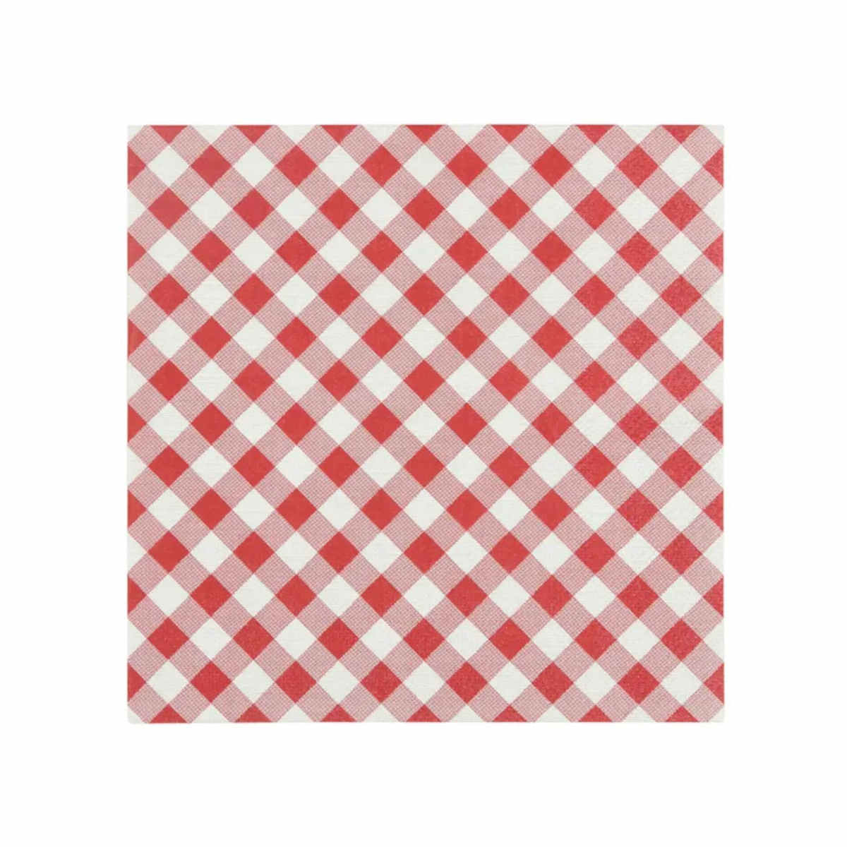 Gala Gingham Napkin Red/White 3Ply 33cm (Pack of 20) | Minimax