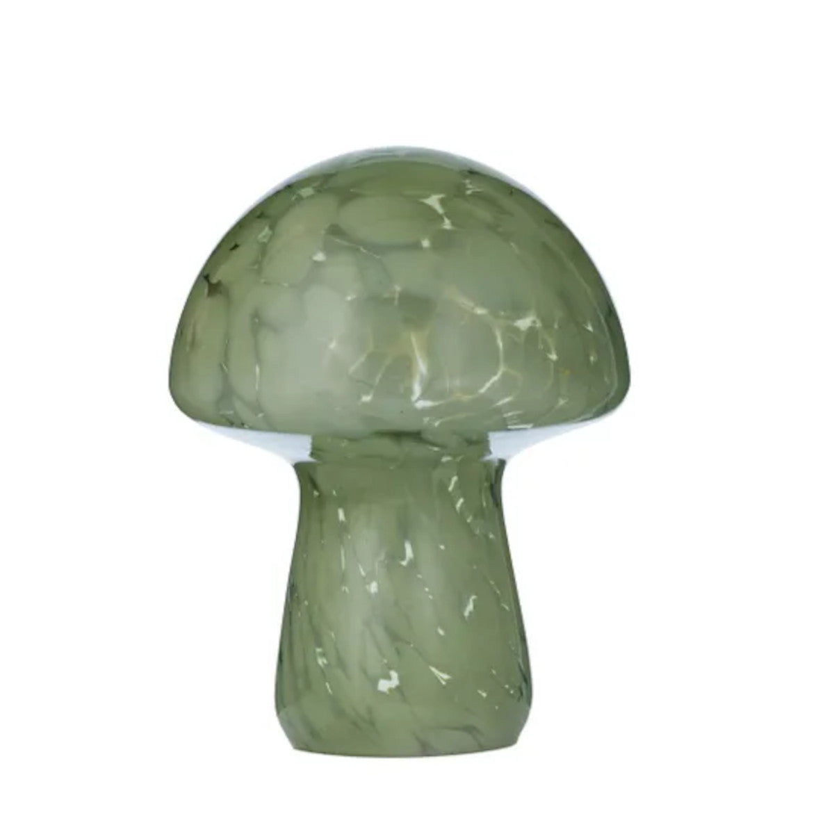 Mushroom Glass LED Lamp Green 17 x 21cm | Minimax
