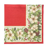 Gala White Poinsettia Napkin (Pack of 20)| Minimax