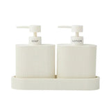 Elemental Sid Dispenser with Tray Ivory 24x19cm (Set of 2) | Minimax