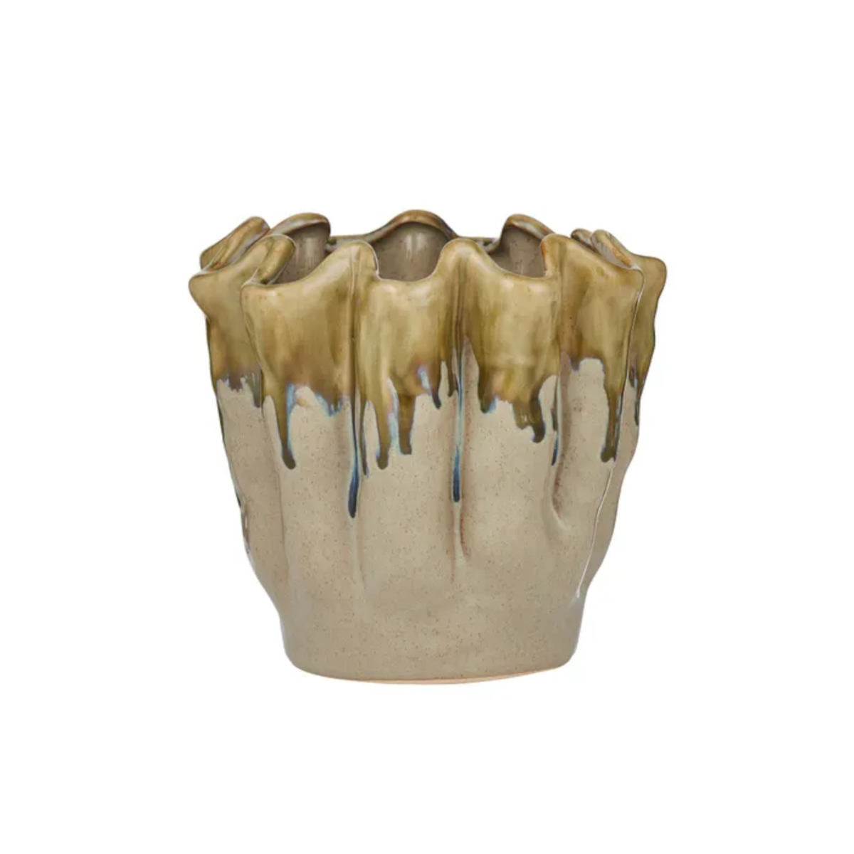 Coast to Coast Emery Ruffle Pot Taupe 17x15cm | Minimax