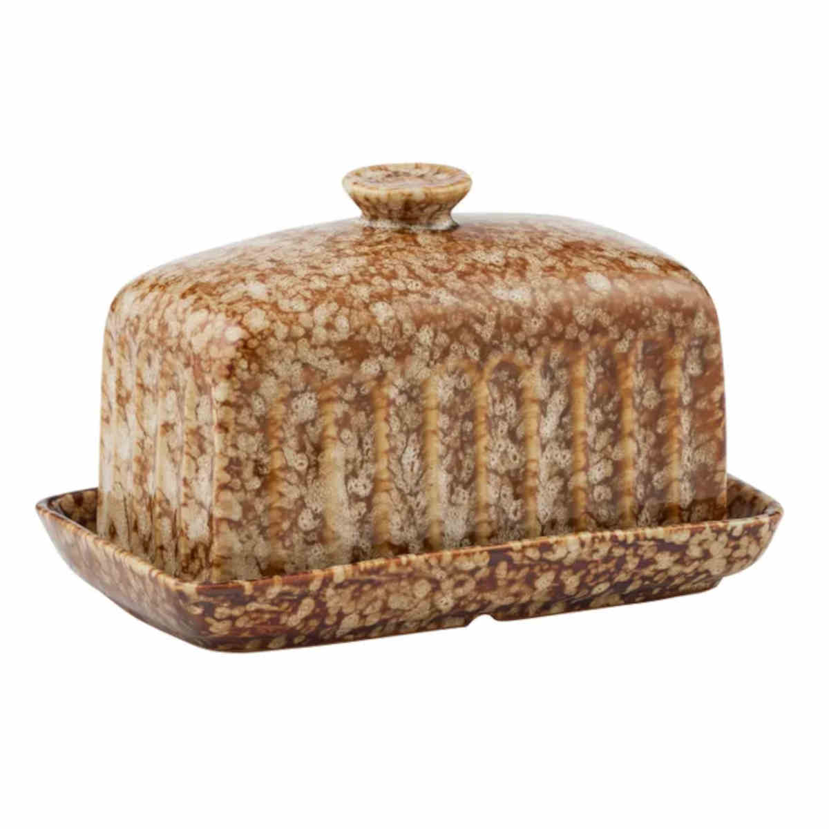 Assemble Studio Ceramic Butter Dish Cocoa 17x10x10cm | Minimax
