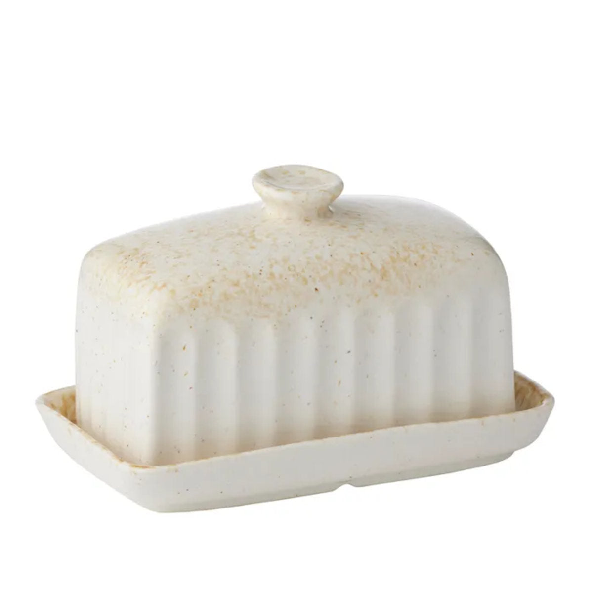 Assemble Studio Ceramic Butter Dish Nougat 17x10x10cm | Minimax