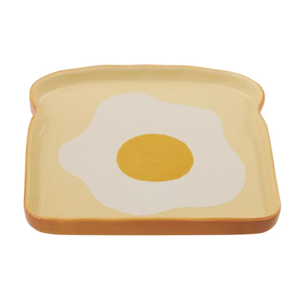 Goldy Gifts Egg on Toast Ceramic Plate 16x16cm | Minimax