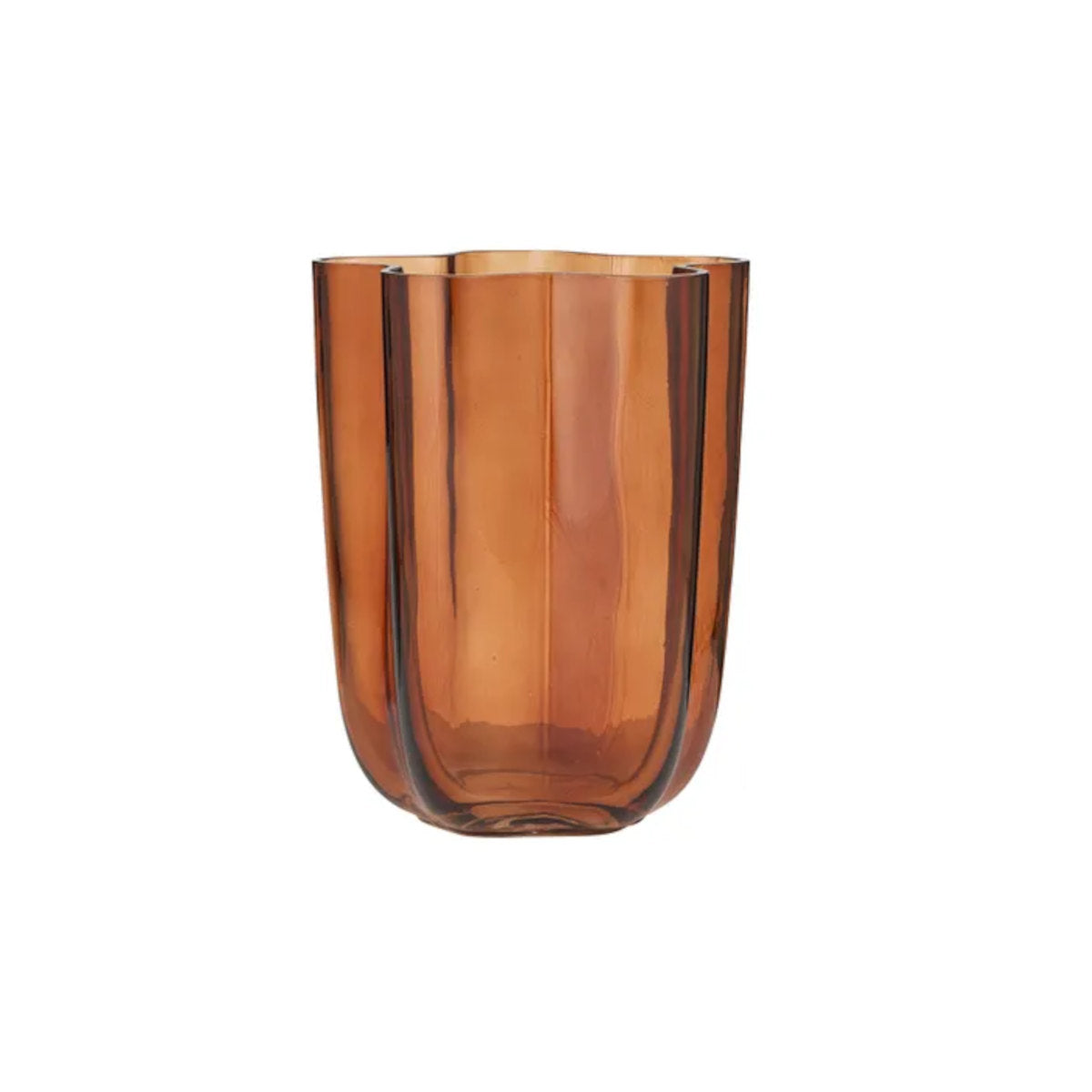Coast to Coast Home Miranda Glass Vase Cocoa 15x20cm | Minimax