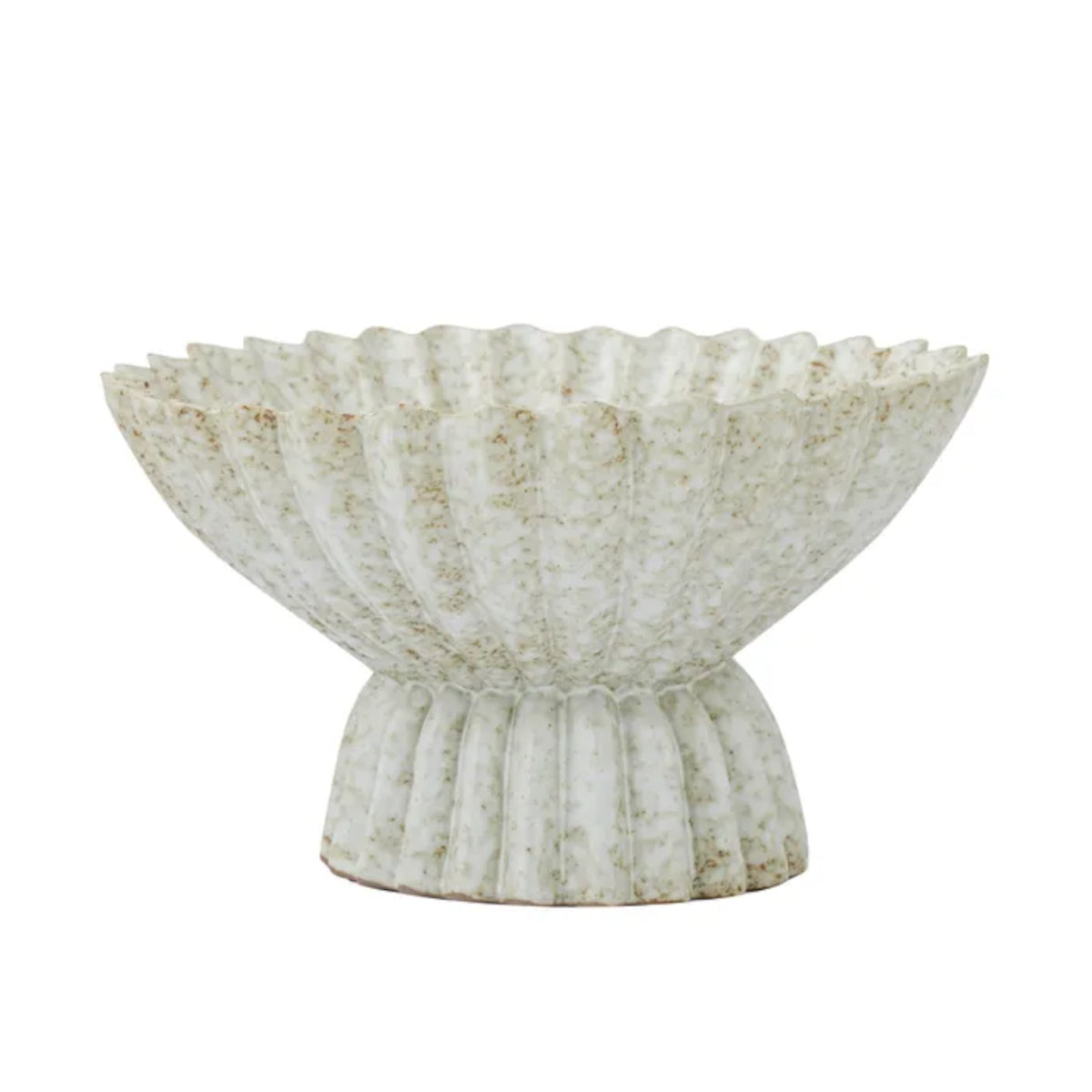 Assemble Gaia Ceramic Footed Bowl Natural 26x14.5cm | Minimax