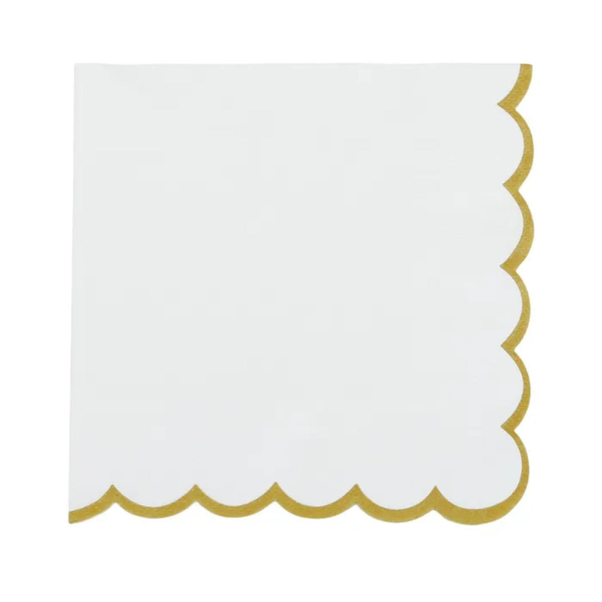 Assemble Halcyon Napkin White/Gold 3 Ply 33cm (Pack of 20) | Minimax