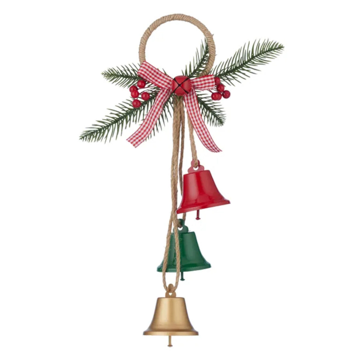 Gala Holly Door Hang w/Bells 37cm | Minimax