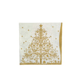 Gala Tree w/Stars Napkin Gold 3Ply 33cm (Pack of 20) | Minimax