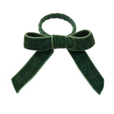 Gala Velvet Bow Napkin Ring Metal/Fabric Green 12cm | Minimax