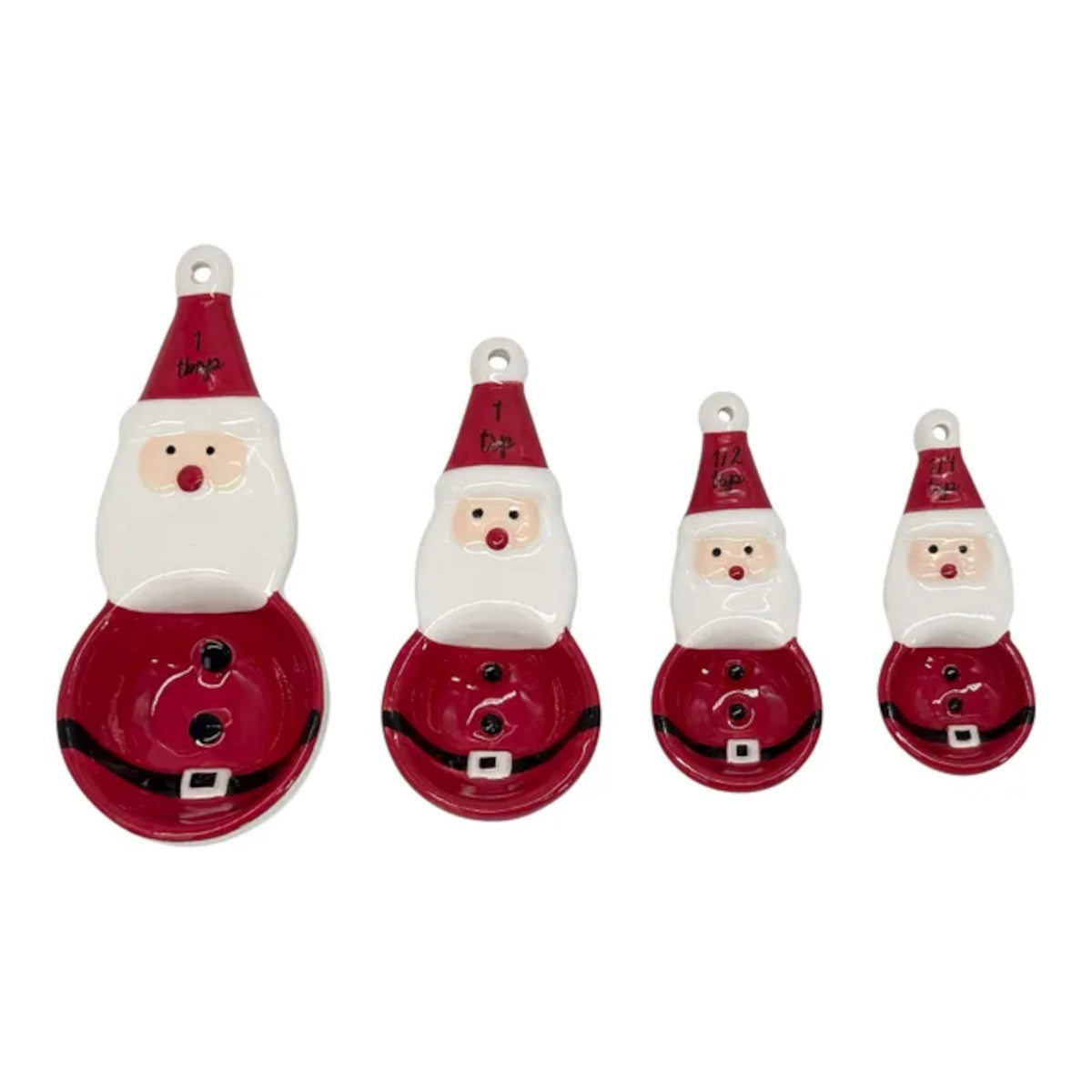 Gala Santa Ceramic Measuring Spoons Red (Set of 4) | Minimax
