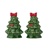 Gala Holly Tree S&P Shaker Ceramic Green 10cm (Set of 2) | Minimax