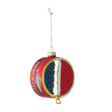 Gala Black Caviar Ornament Glass Red/Black 8.5cm | Minimax