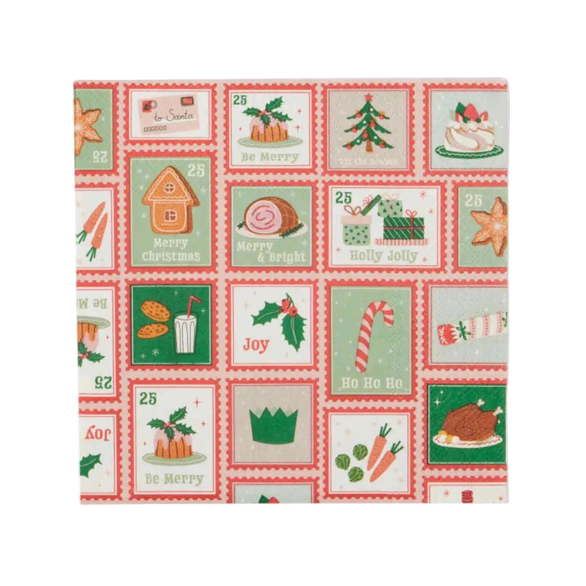 Gala Xmas Stamp Napkin Multicolor 3 Ply 33cm (Pack of 20) | Minimax