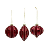 Gala Festive Bauble Glass Red 3 Assorted 8cm (Price per item) | Minimax
